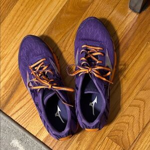 Mizuno Purple and Orange Athletic Shoes